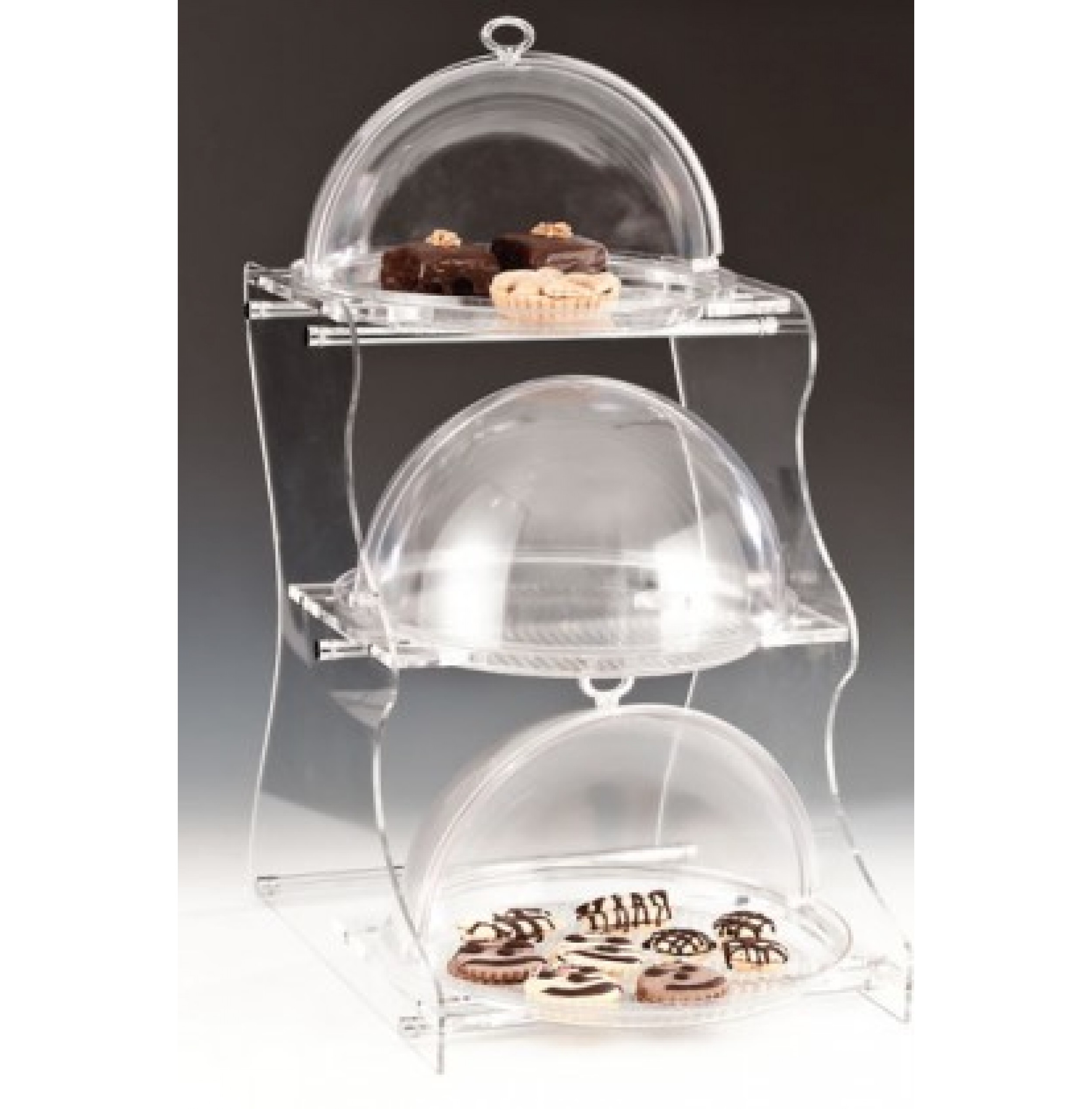 POLYCARBONAT FANUSLU TEŞHİR STANDI 36 X 45 X H: 67 Cm